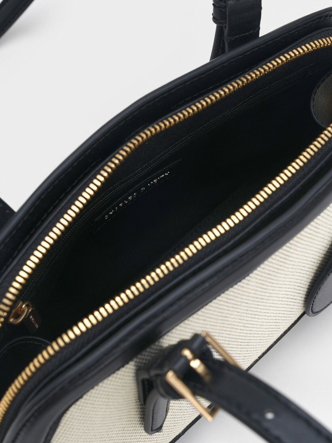 Enola Canvas Long-Handle Shoulder Bag - Black | CHARLES & KEITH