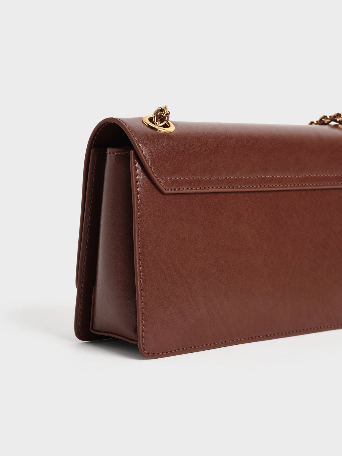 Everline Braided-Strap Shoulder Bag - Chocolate | CHARLES & KEITH
