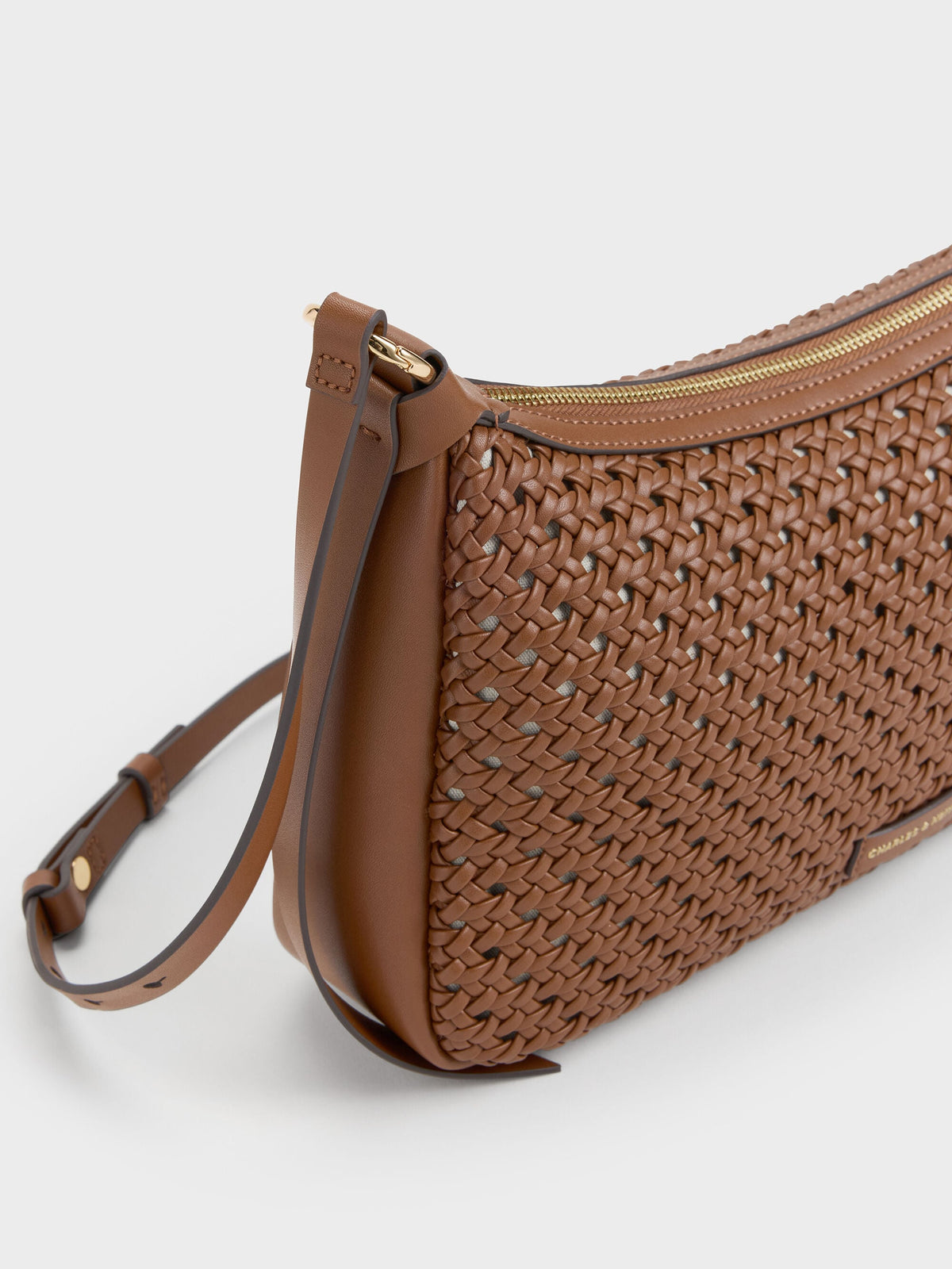 Calla Woven Shoulder Bag - Chocolate | CHARLES & KEITH