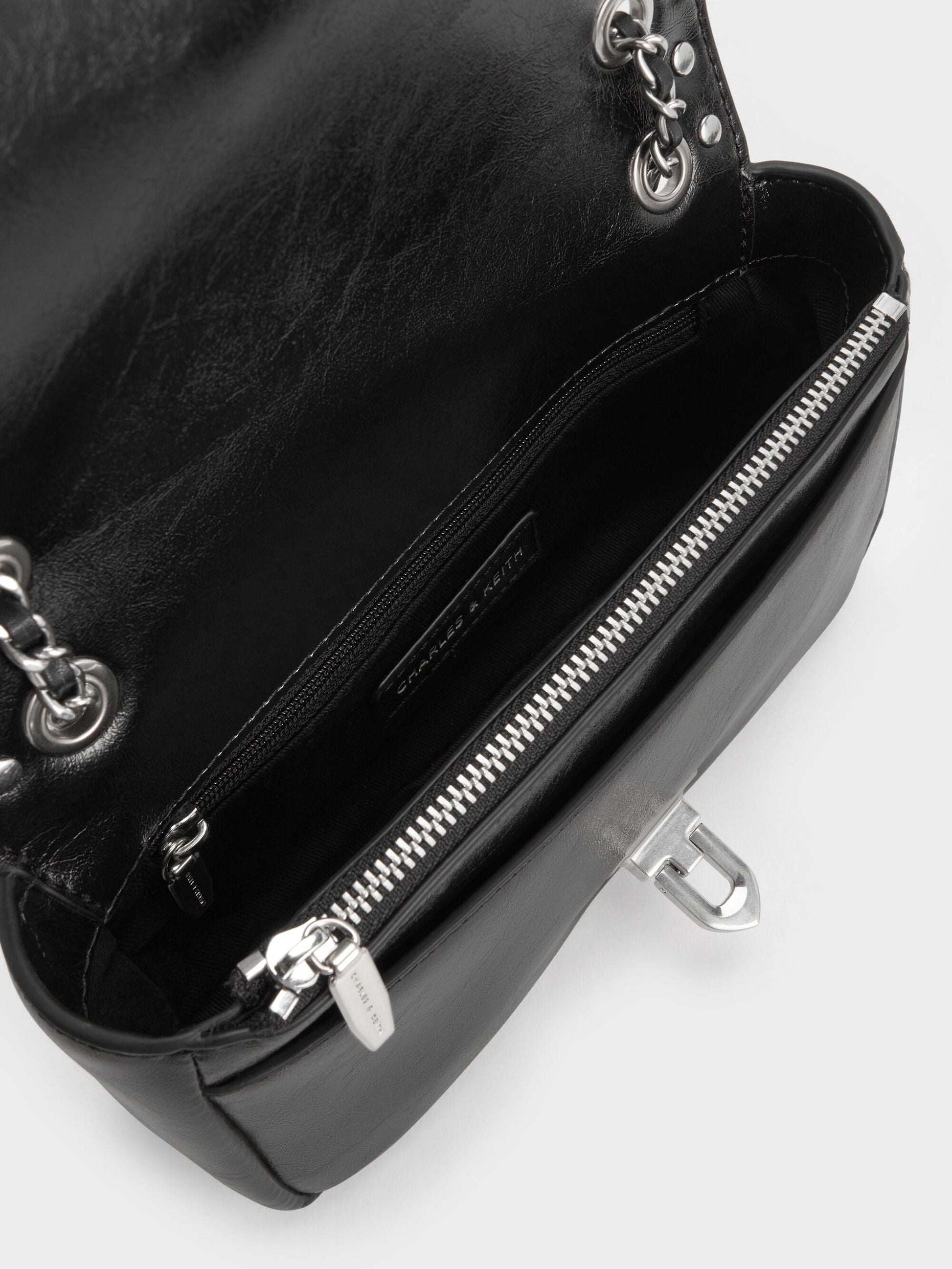Arwen Studded Shoulder Bag - Noir | CHARLES & KEITH