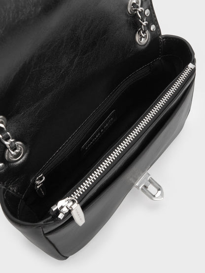Arwen Studded Shoulder Bag - Noir | CHARLES & KEITH