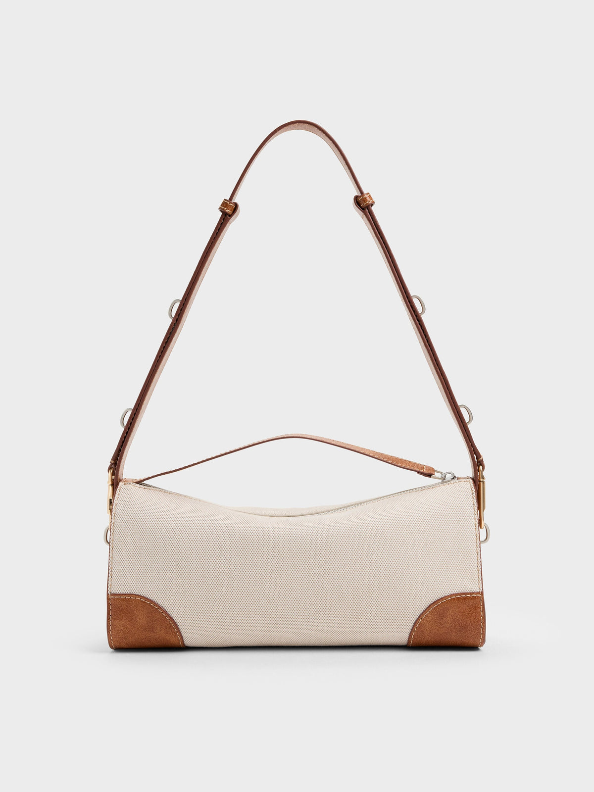 Delfina Canvas Elongated Shoulder Bag - Multi | CHARLES & KEITH
