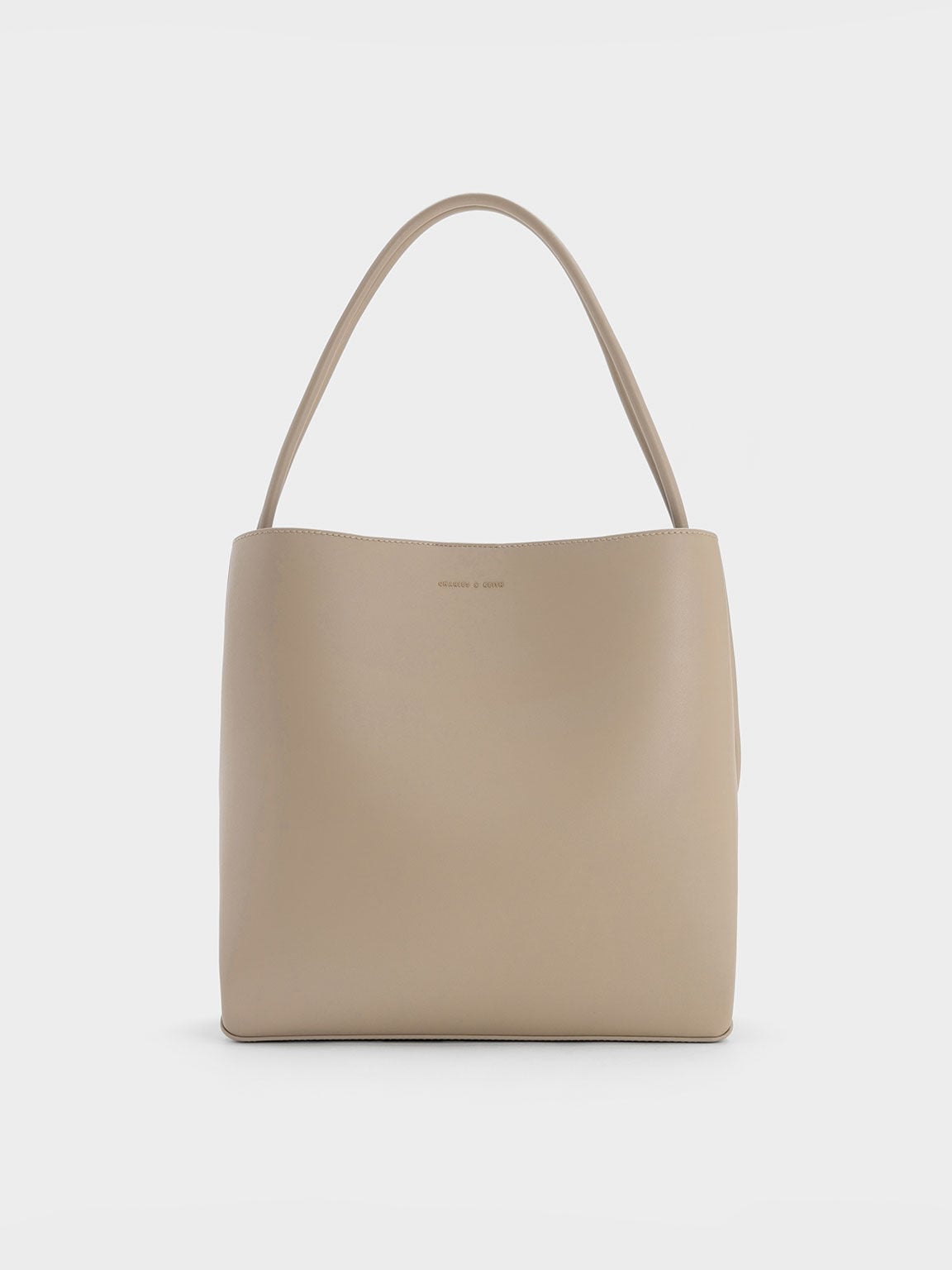 Leia Tote Bag - Taupe | CHARLES & KEITH