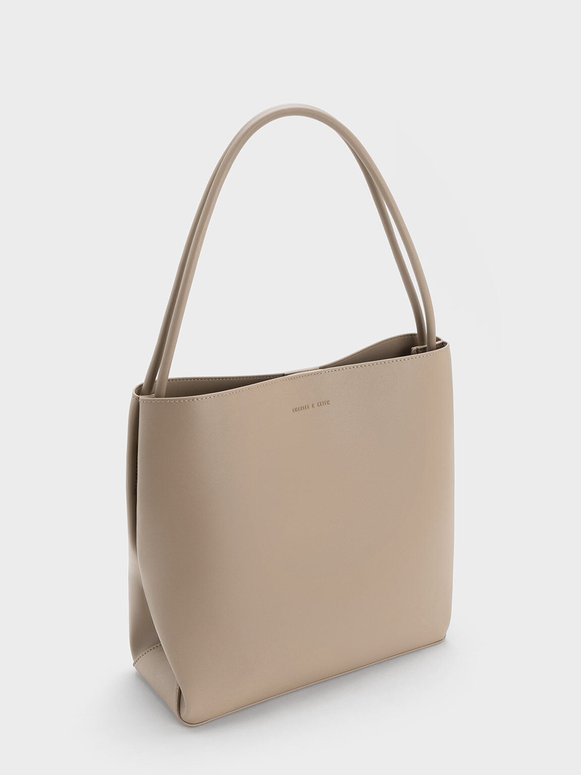 Leia Tote Bag - Taupe | CHARLES & KEITH