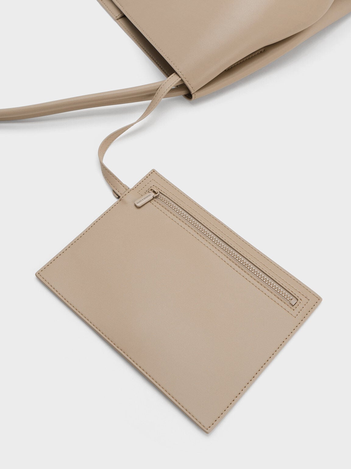 Leia Tote Bag - Taupe | CHARLES & KEITH