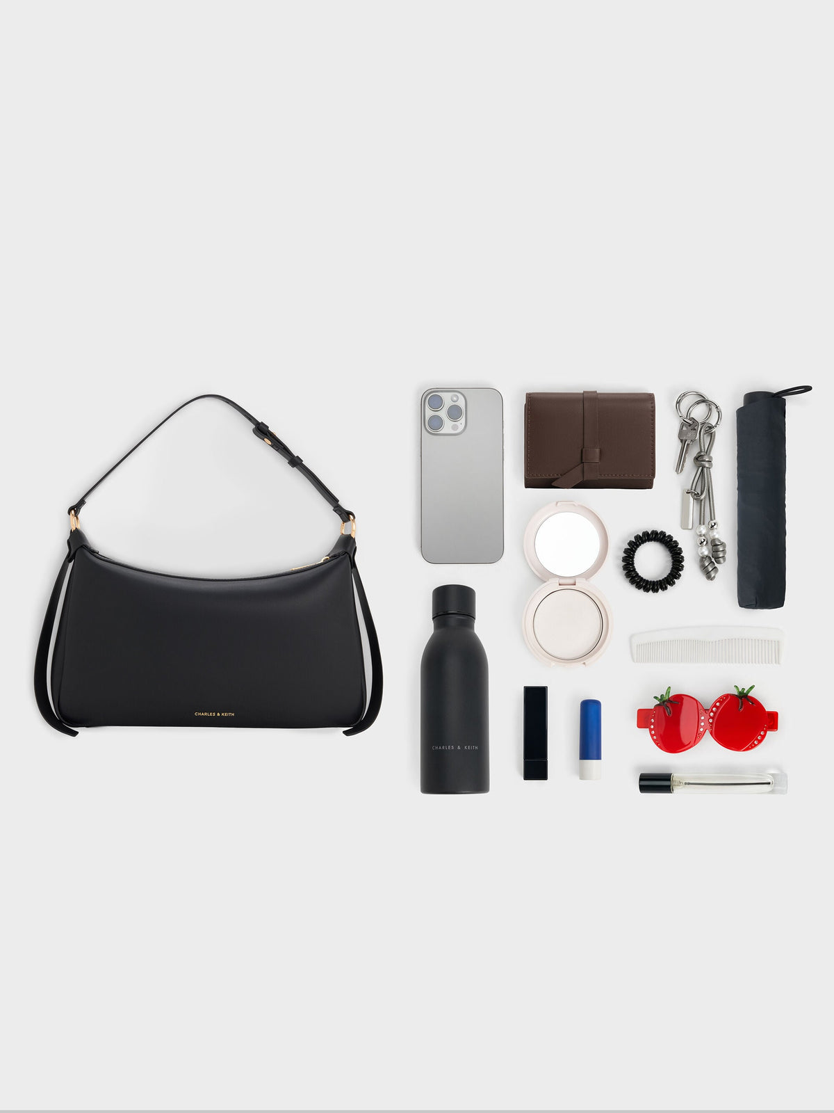 Calla Shoulder Bag - Black | CHARLES & KEITH