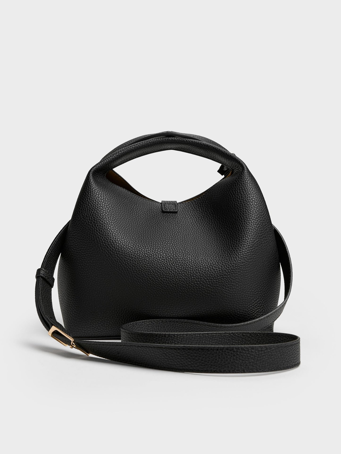 Chance Turn-Lock Bucket Bag - Black | CHARLES & KEITH