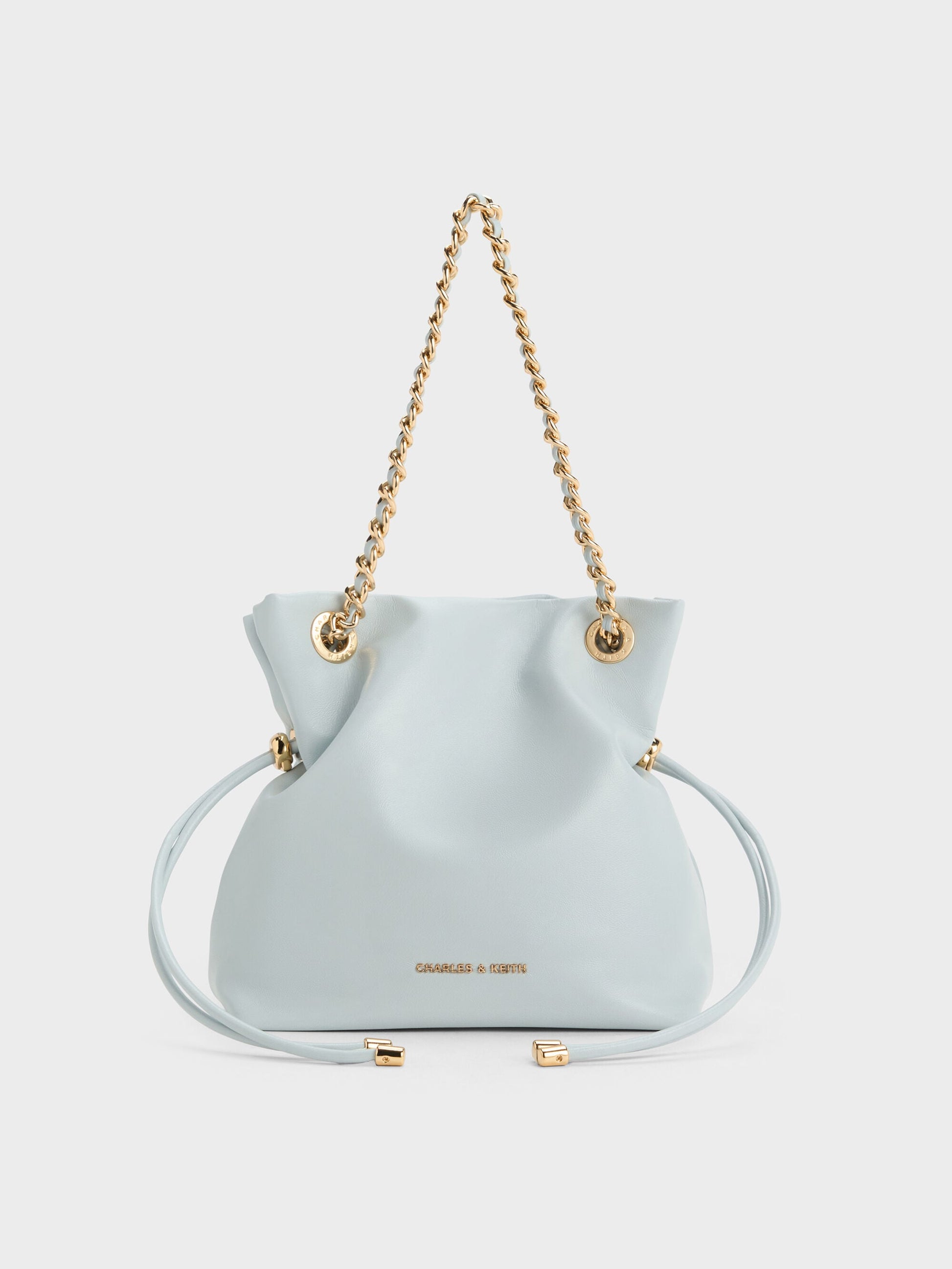 Arya Braided-Chain Crossbody Bag - Sea Salt Blue | CHARLES & KEITH