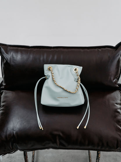 Arya Braided-Chain Crossbody Bag - Sea Salt Blue | CHARLES & KEITH