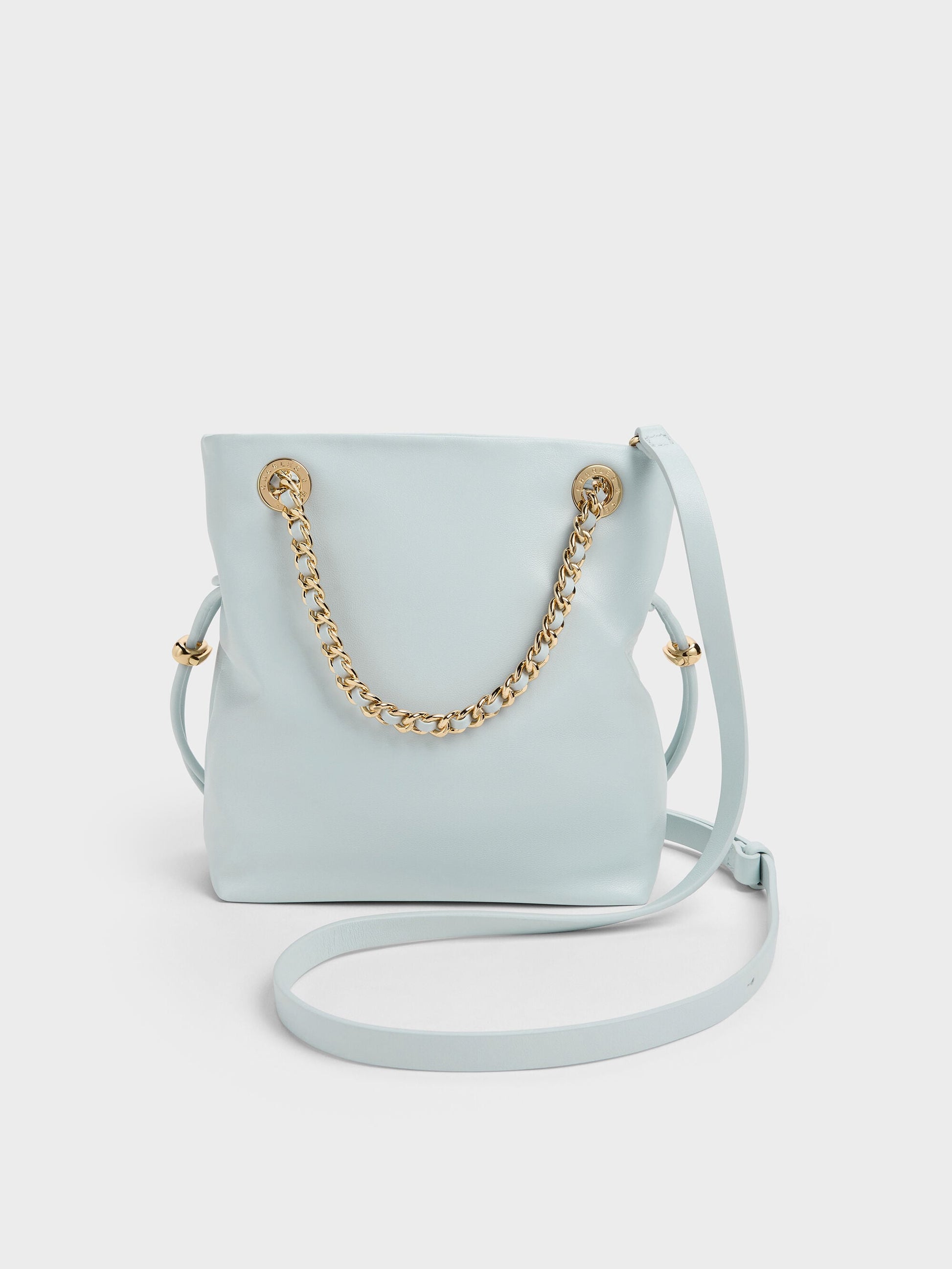 Arya Braided-Chain Crossbody Bag - Sea Salt Blue | CHARLES & KEITH