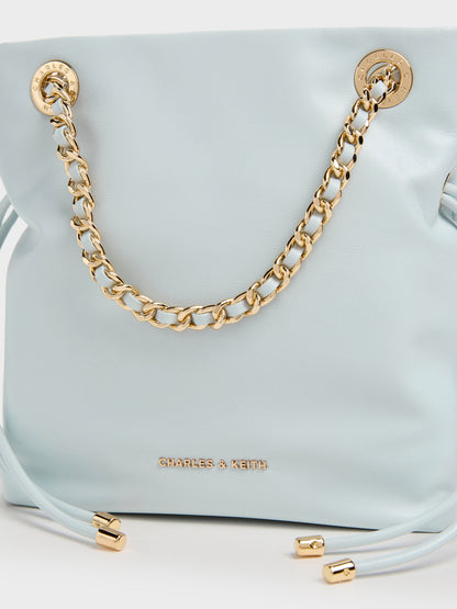 Arya Braided-Chain Crossbody Bag - Sea Salt Blue | CHARLES & KEITH