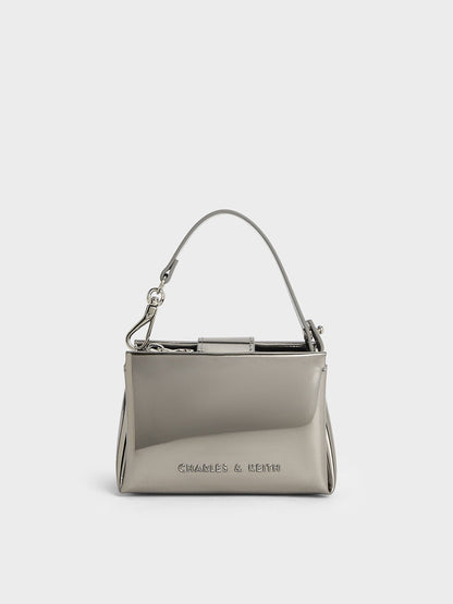 Bosie Metallic Micro Bag - Pewter | CHARLES & KEITH