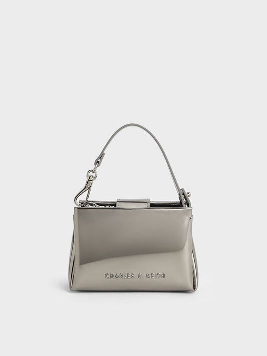 Bosie Metallic Micro Bag - Pewter | CHARLES & KEITH