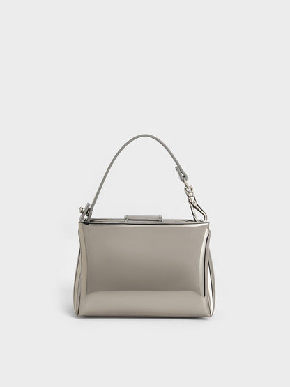 Bosie Metallic Micro Bag - Pewter | CHARLES & KEITH
