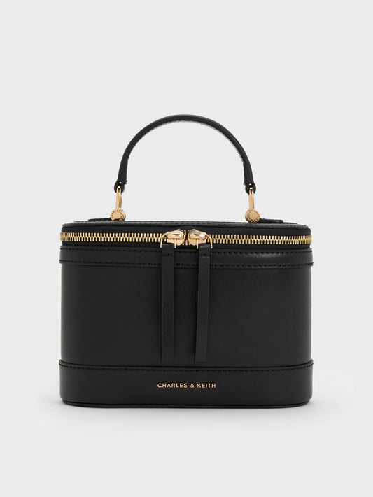 Enola Top Handle Vanity Bag - Black | CHARLES & KEITH
