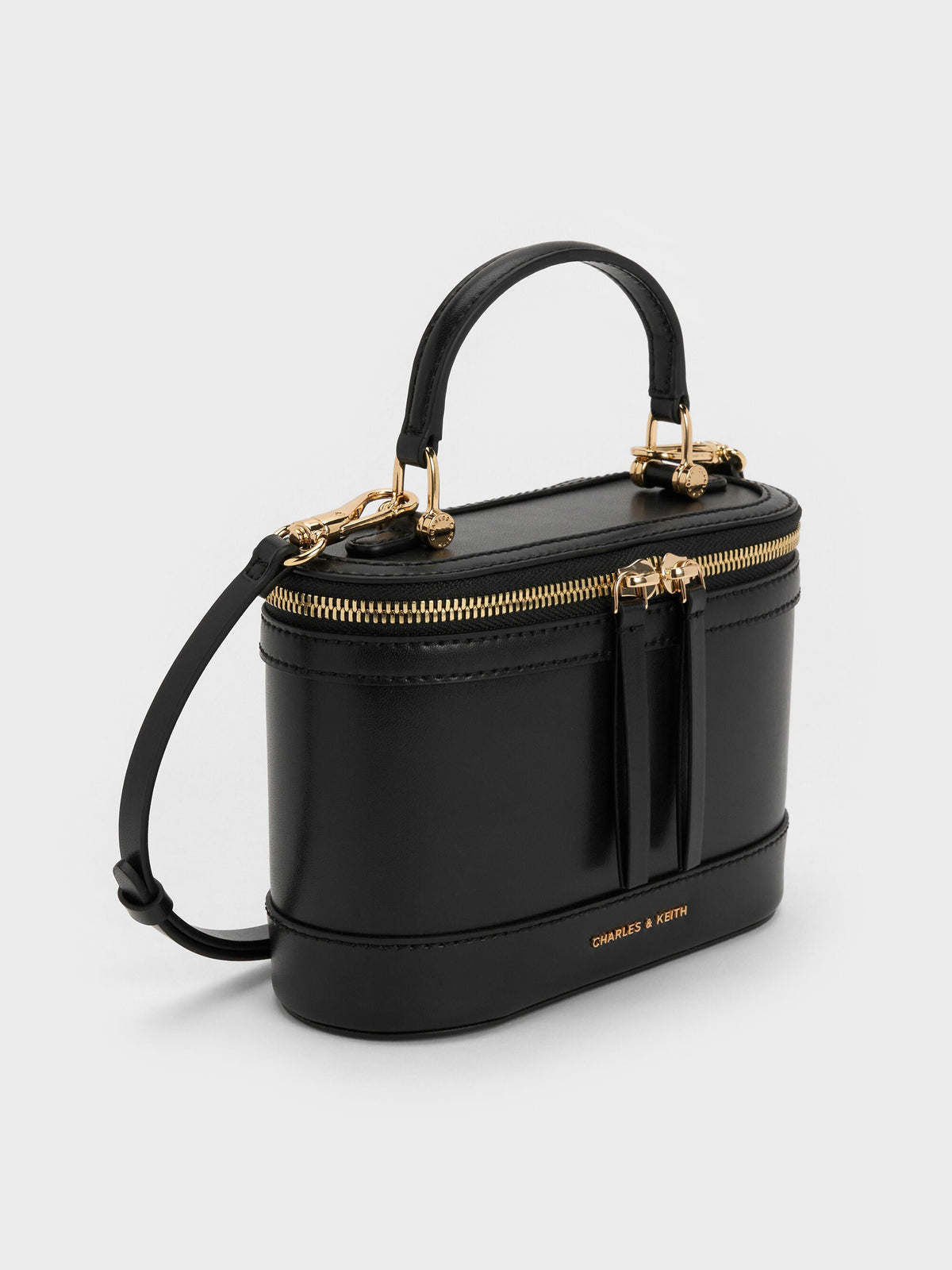 Enola Top Handle Vanity Bag - Black | CHARLES & KEITH