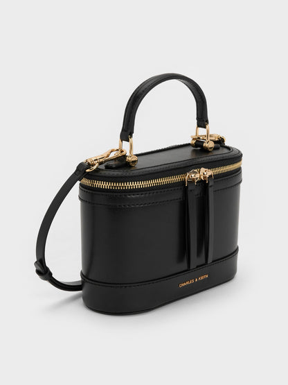 Enola Top Handle Vanity Bag - Black | CHARLES & KEITH