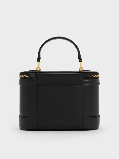 Enola Top Handle Vanity Bag - Black | CHARLES & KEITH