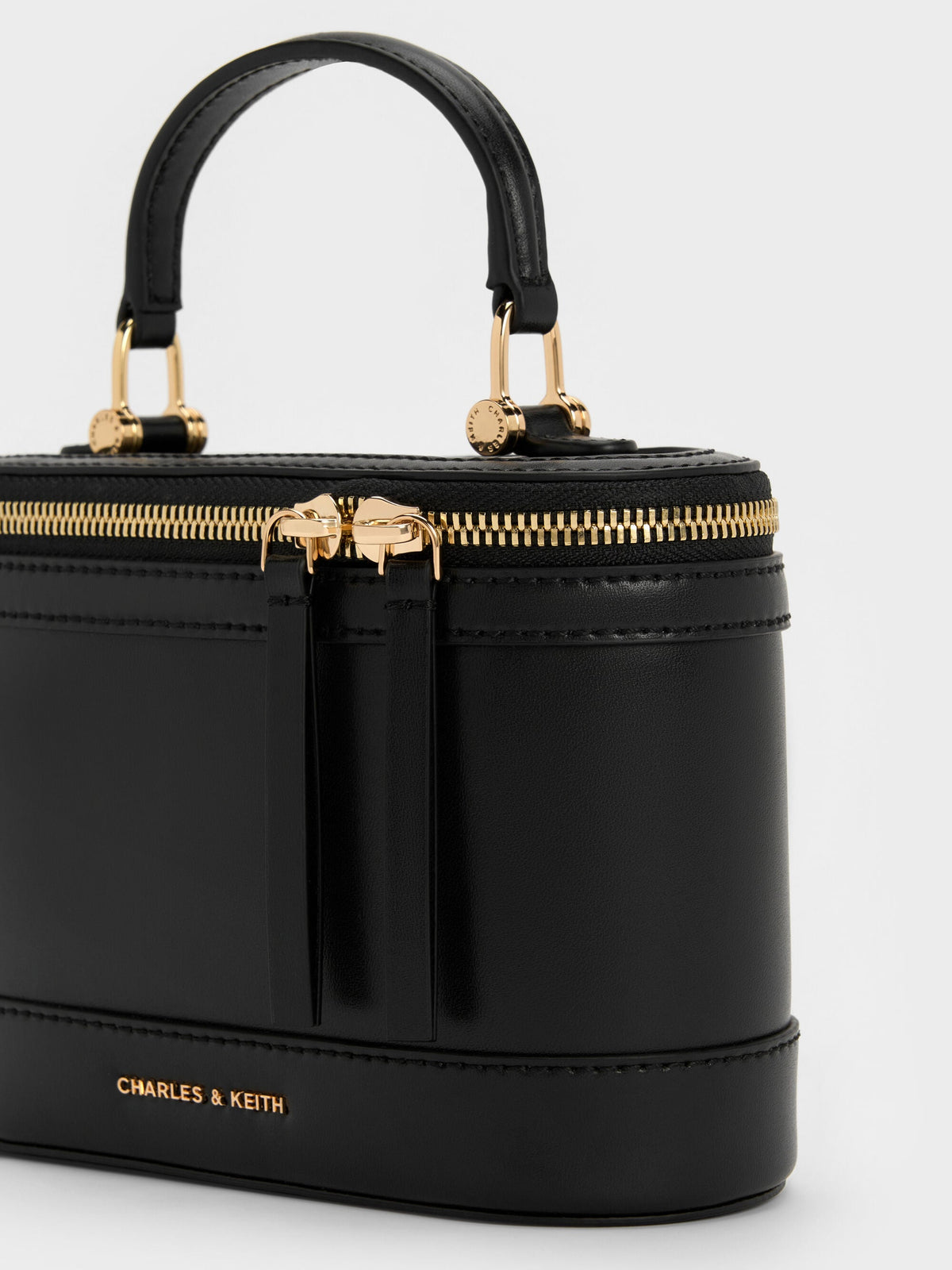 Enola Top Handle Vanity Bag - Black | CHARLES & KEITH