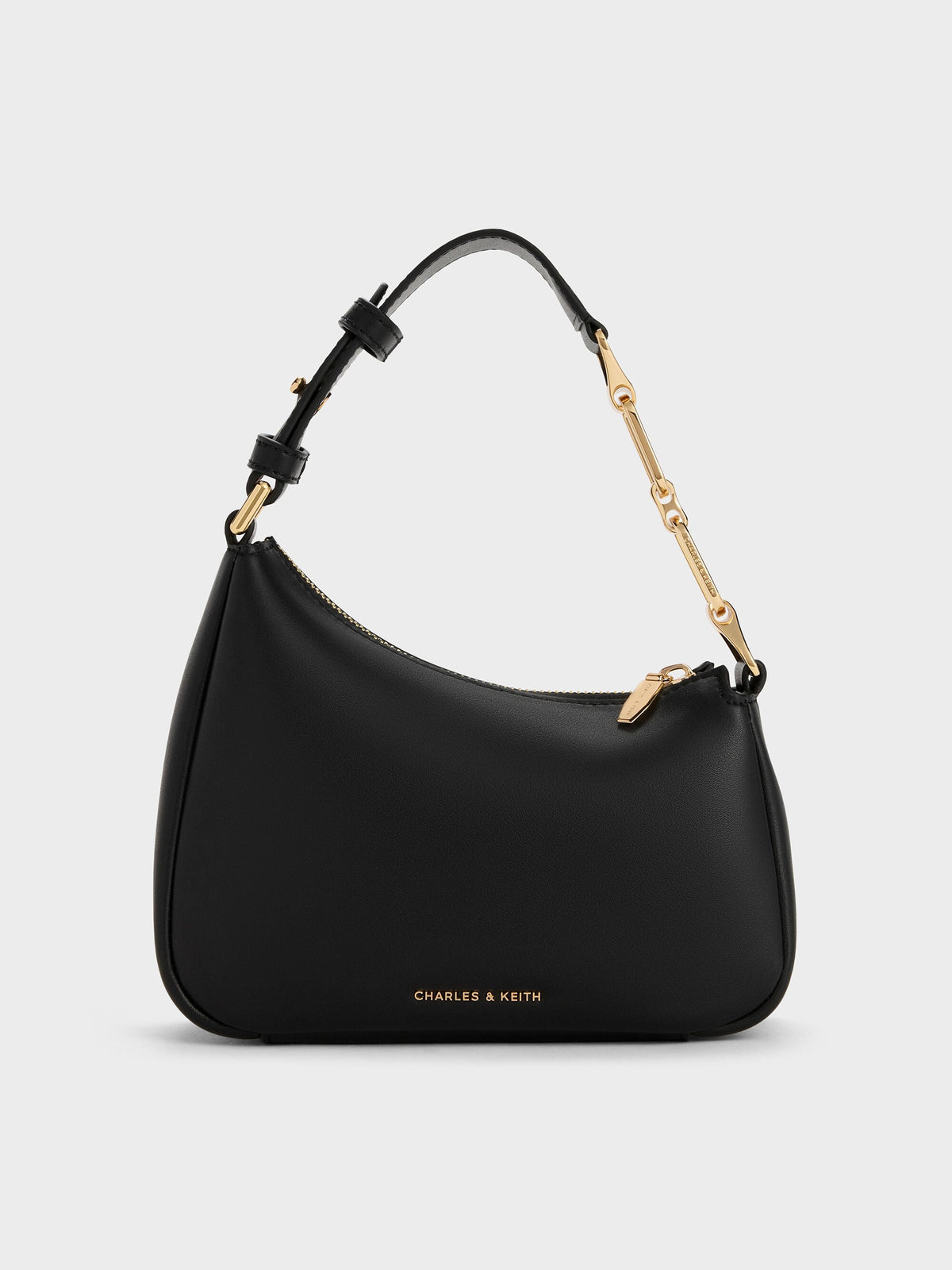 Mini Agatha Chain-Strap Shoulder Bag - Black | CHARLES & KEITH