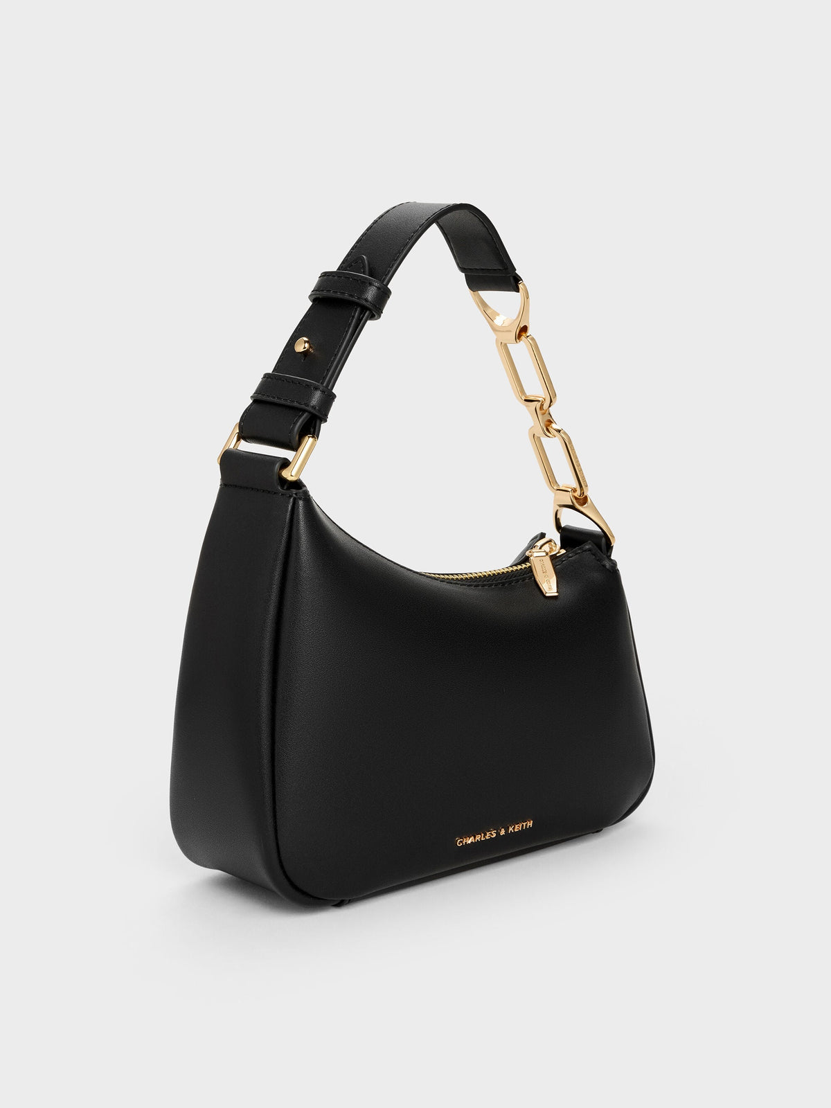Mini Agatha Chain-Strap Shoulder Bag - Black | CHARLES & KEITH