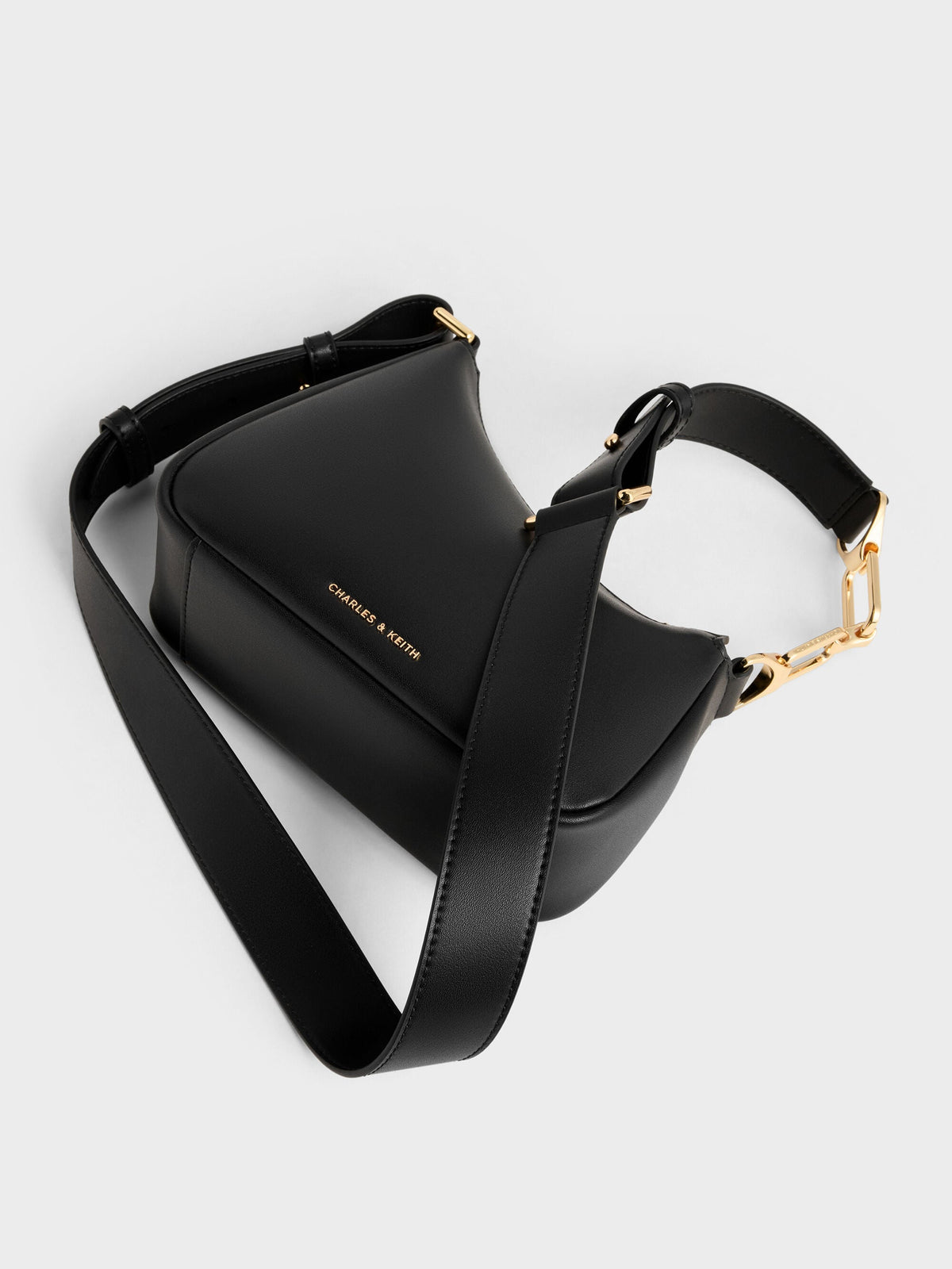 Mini Agatha Chain-Strap Shoulder Bag - Black | CHARLES & KEITH