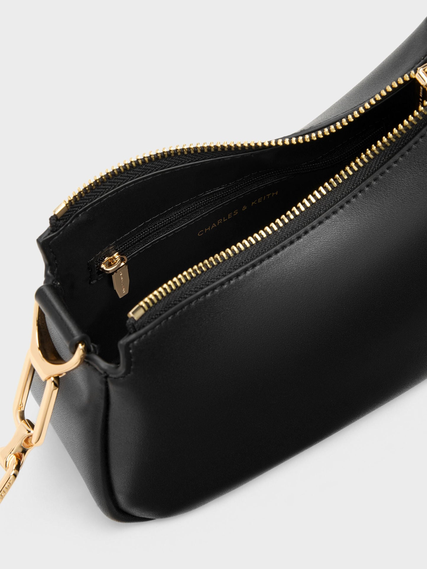 Mini Agatha Chain-Strap Shoulder Bag - Black | CHARLES & KEITH