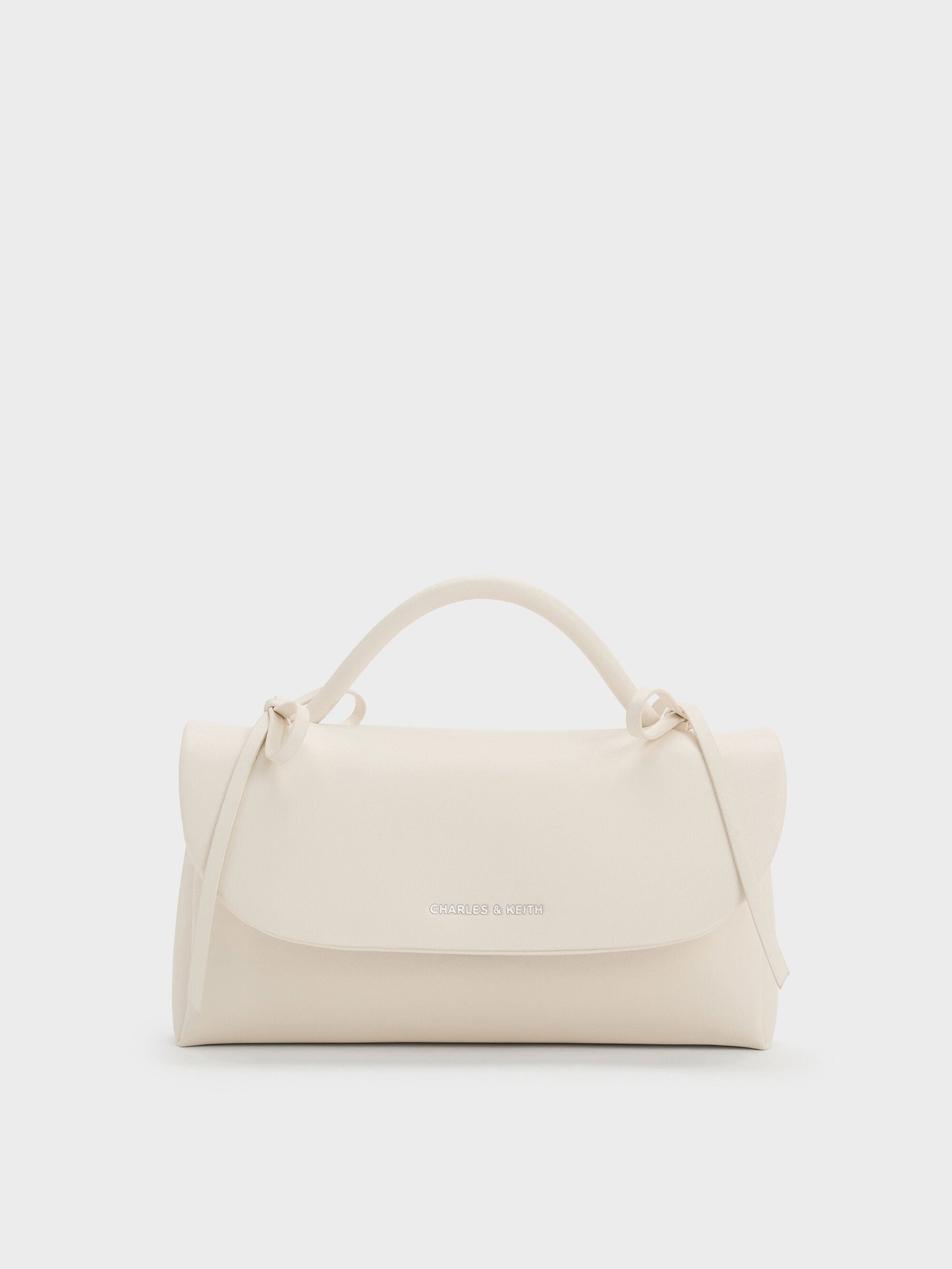 Hazel Bow Wallet On Chain - Cream | CHARLES & KEITH