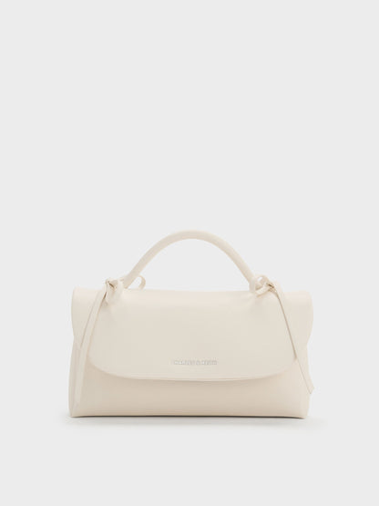 Hazel Bow Wallet On Chain - Cream | CHARLES & KEITH
