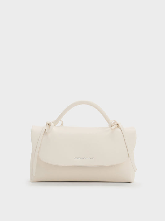 Hazel Bow Wallet On Chain - Cream | CHARLES & KEITH