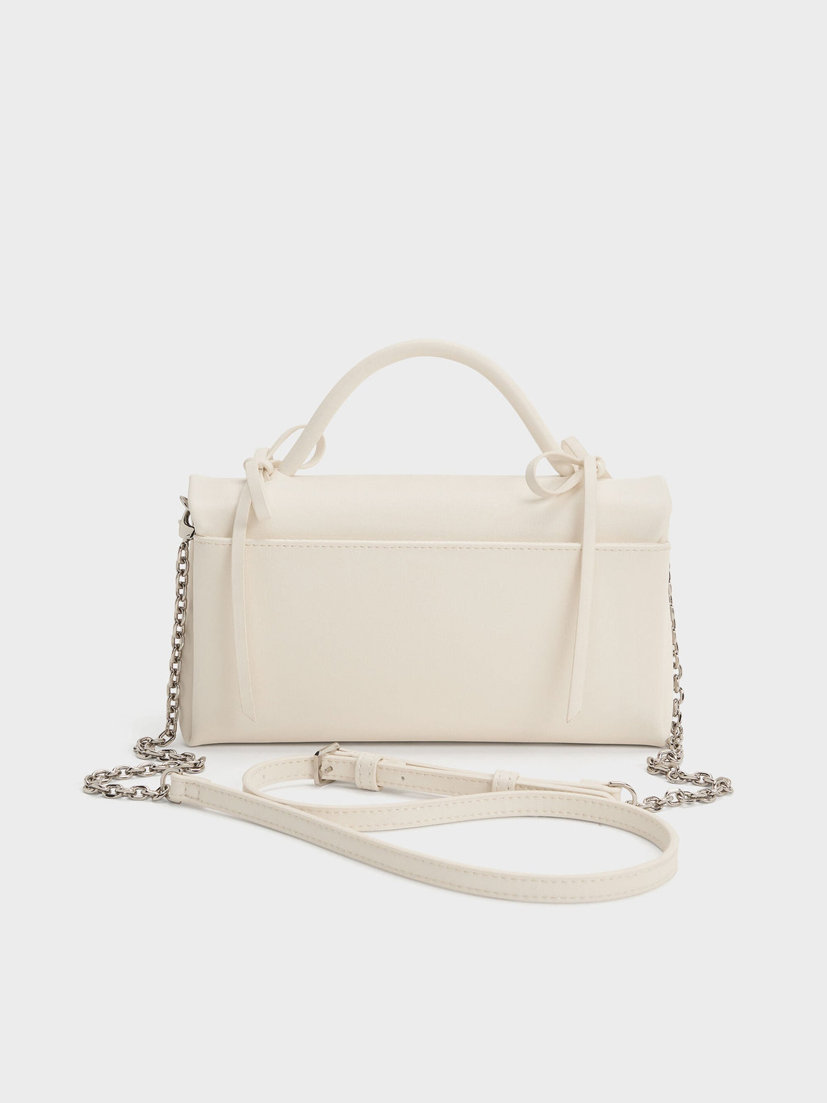 Hazel Bow Wallet On Chain - Cream | CHARLES & KEITH