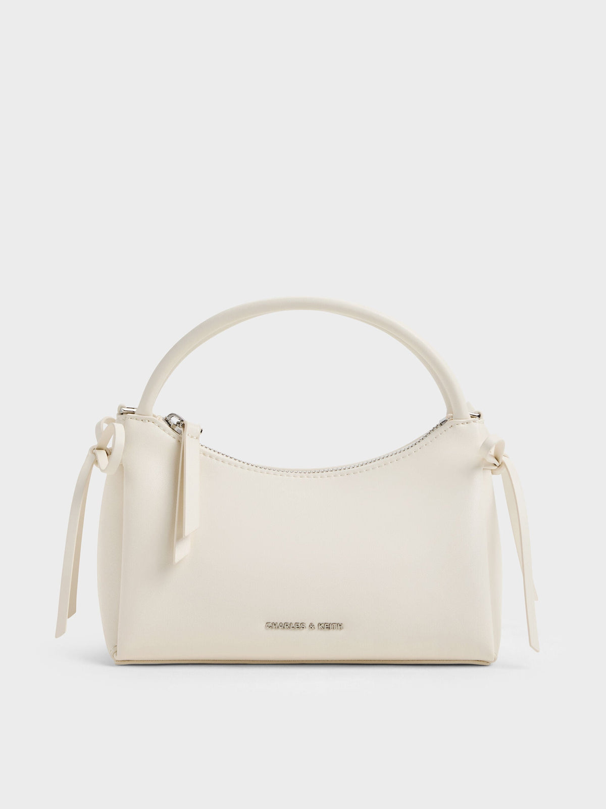 Hazel Bow Top Handle Bag - Cream | CHARLES & KEITH
