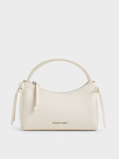 Hazel Bow Top Handle Bag - Cream | CHARLES & KEITH
