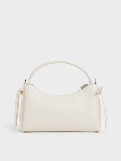 Hazel Bow Top Handle Bag - Cream | CHARLES & KEITH