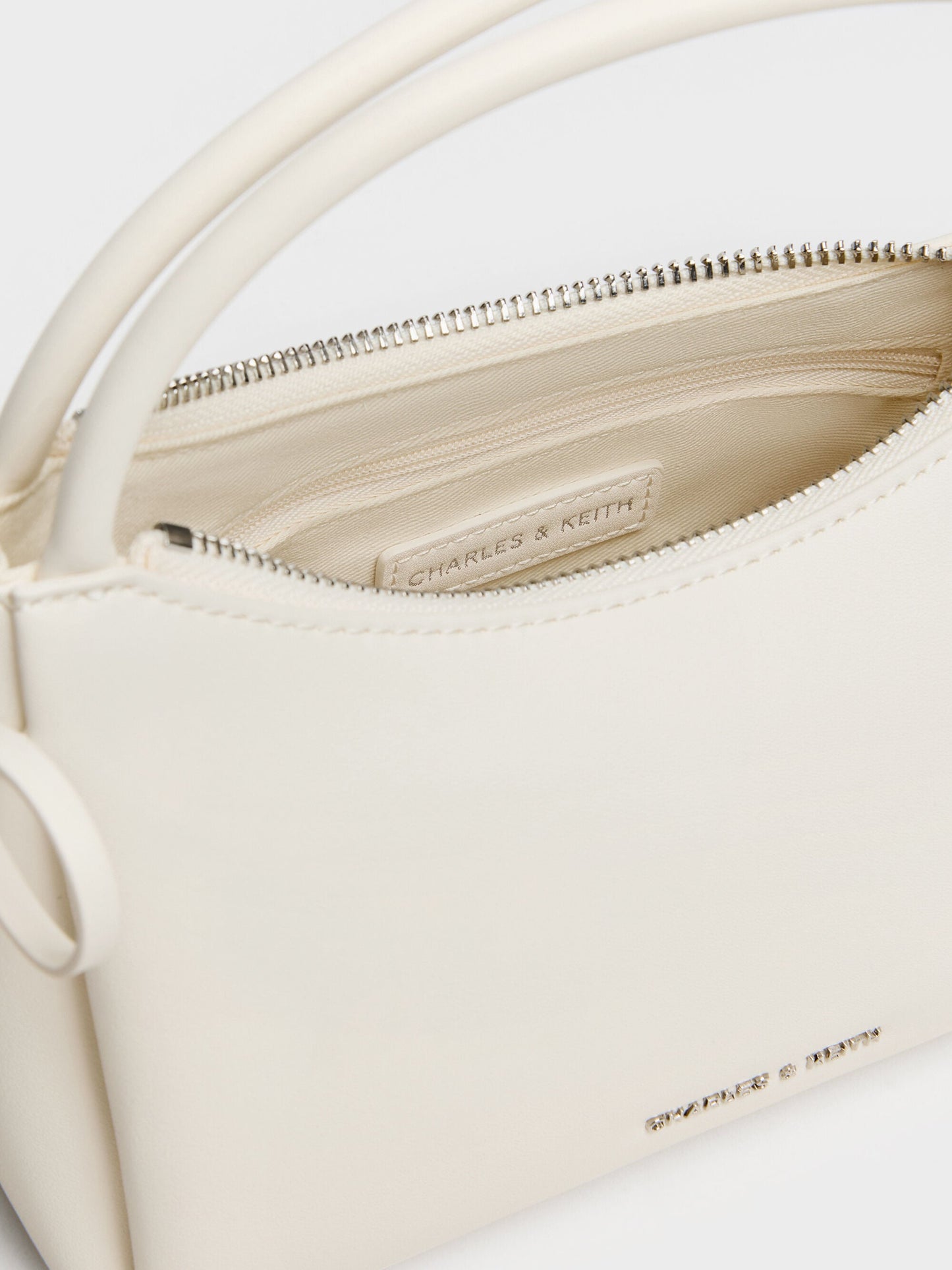 Hazel Bow Top Handle Bag - Cream | CHARLES & KEITH