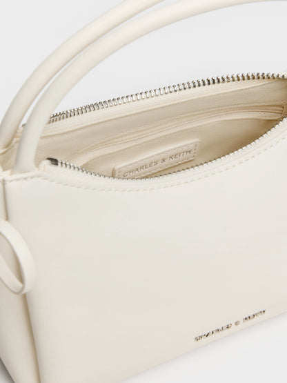 Hazel Bow Top Handle Bag - Cream | CHARLES & KEITH