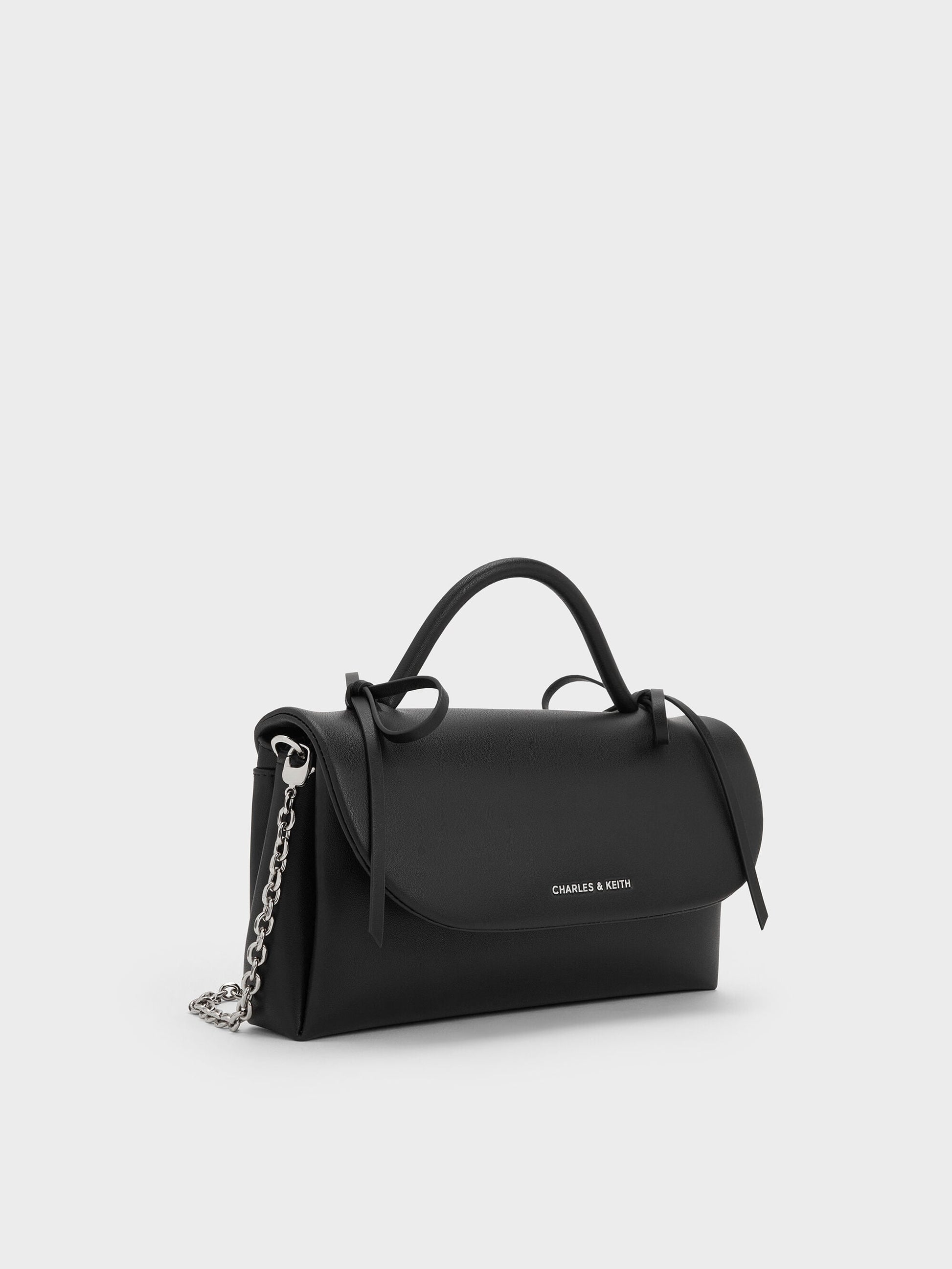 Hazel Bow Wallet On Chain - Noir | CHARLES & KEITH
