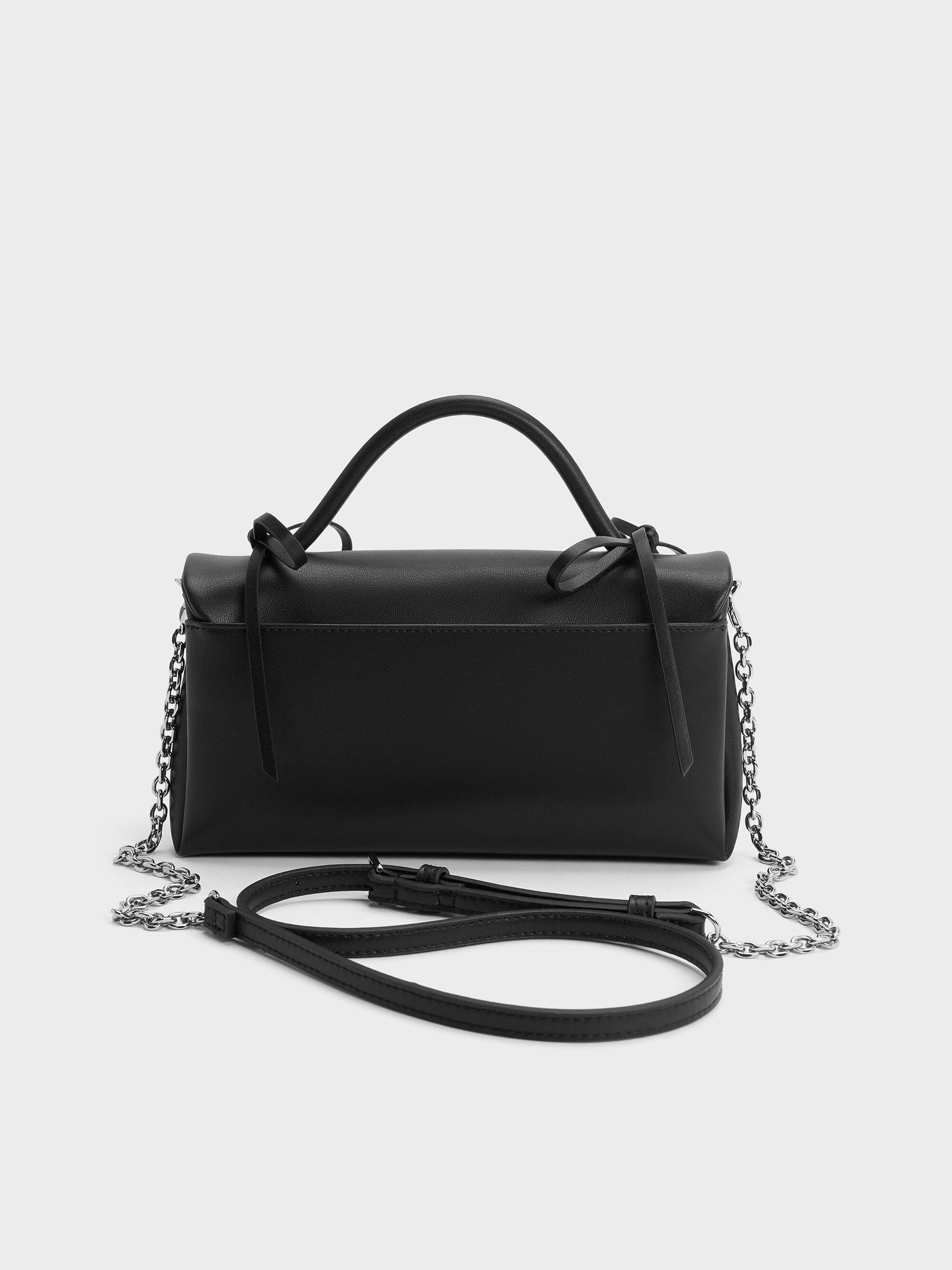 Hazel Bow Wallet On Chain - Noir | CHARLES & KEITH