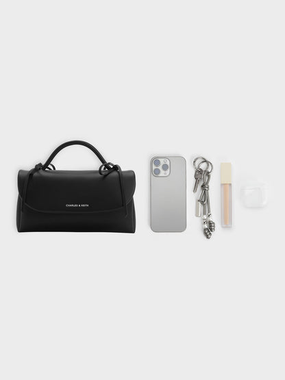 Hazel Bow Wallet On Chain - Noir | CHARLES & KEITH