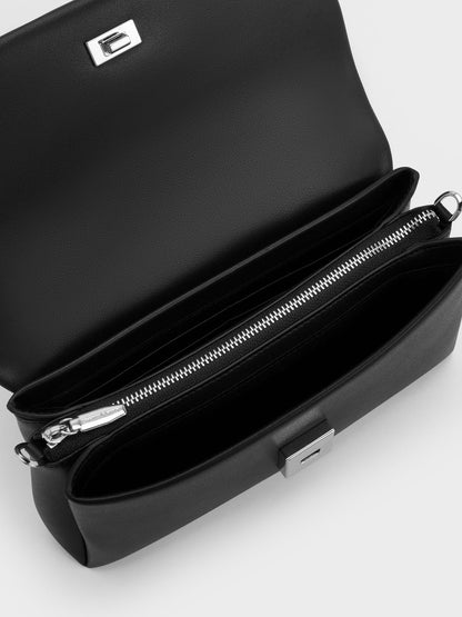 Hazel Bow Wallet On Chain - Noir | CHARLES & KEITH