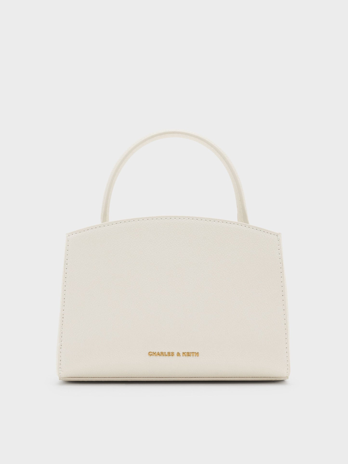 Aubrielle Belted Top Handle Bag - Cream | CHARLES & KEITH