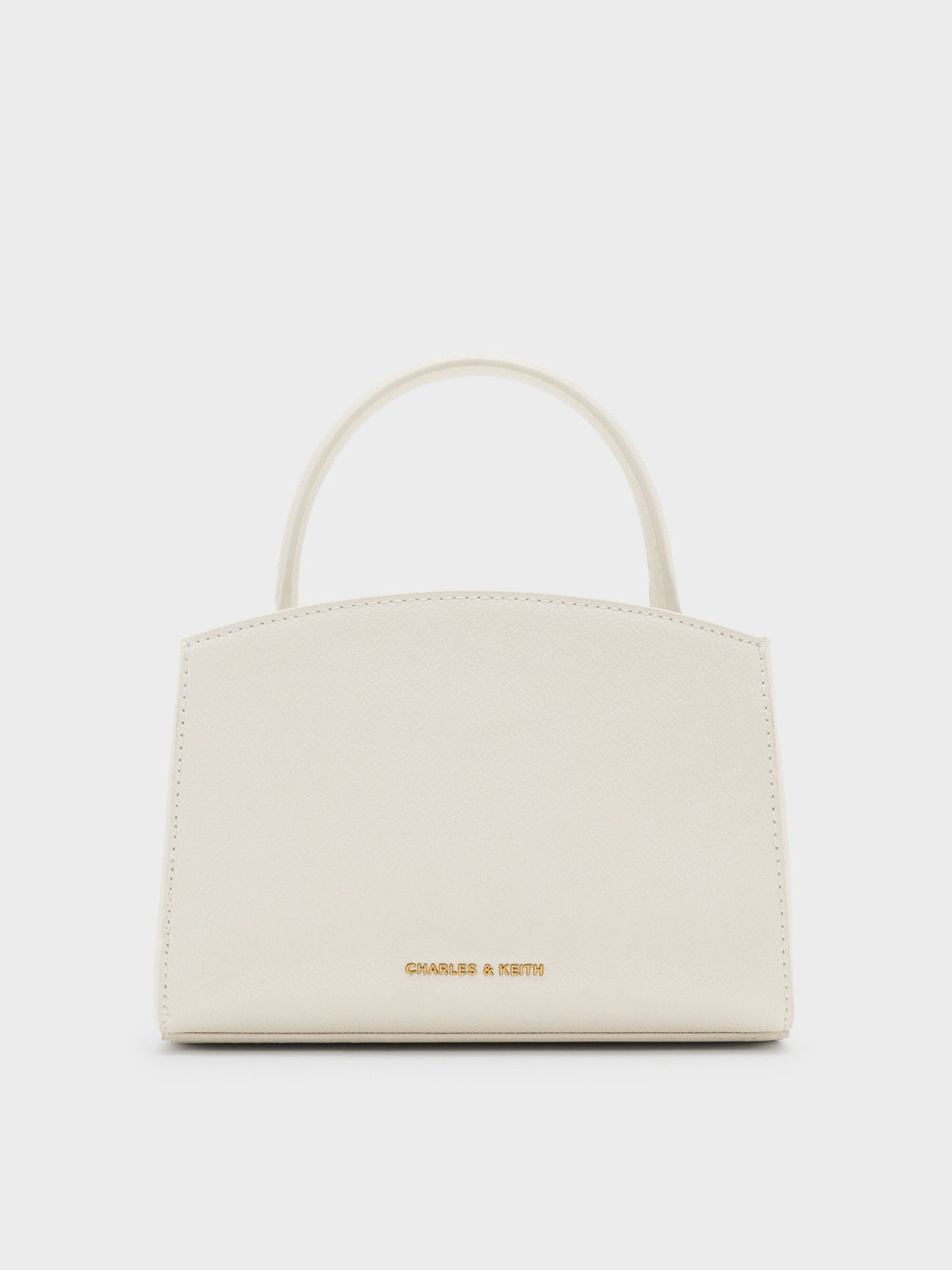 Aubrielle Belted Top Handle Bag - Cream | CHARLES & KEITH