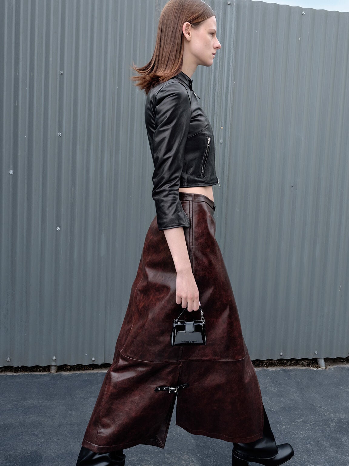 Bosie Patent Micro Bag - Noir | CHARLES & KEITH