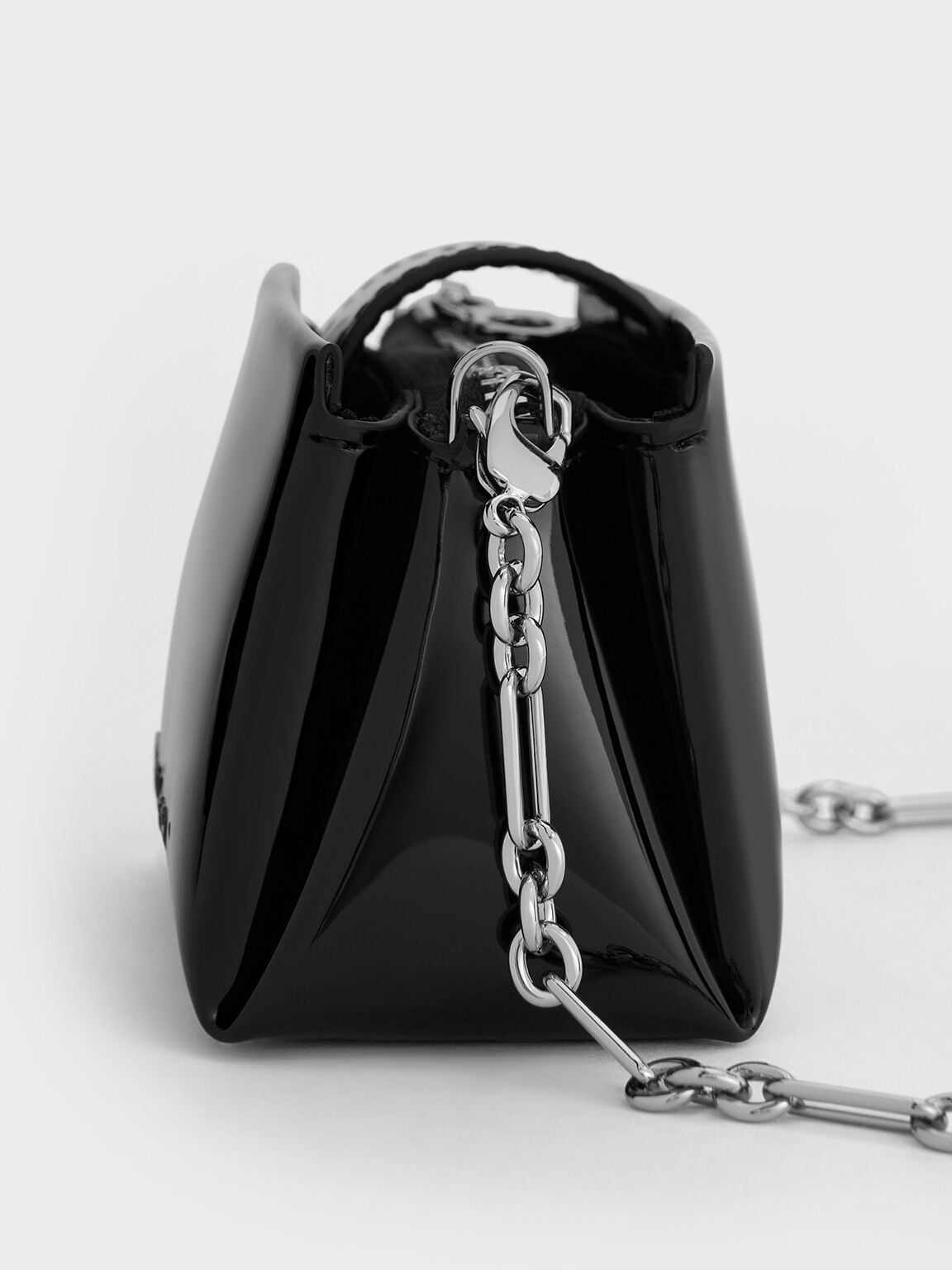 Bosie Patent Micro Bag - Noir | CHARLES & KEITH