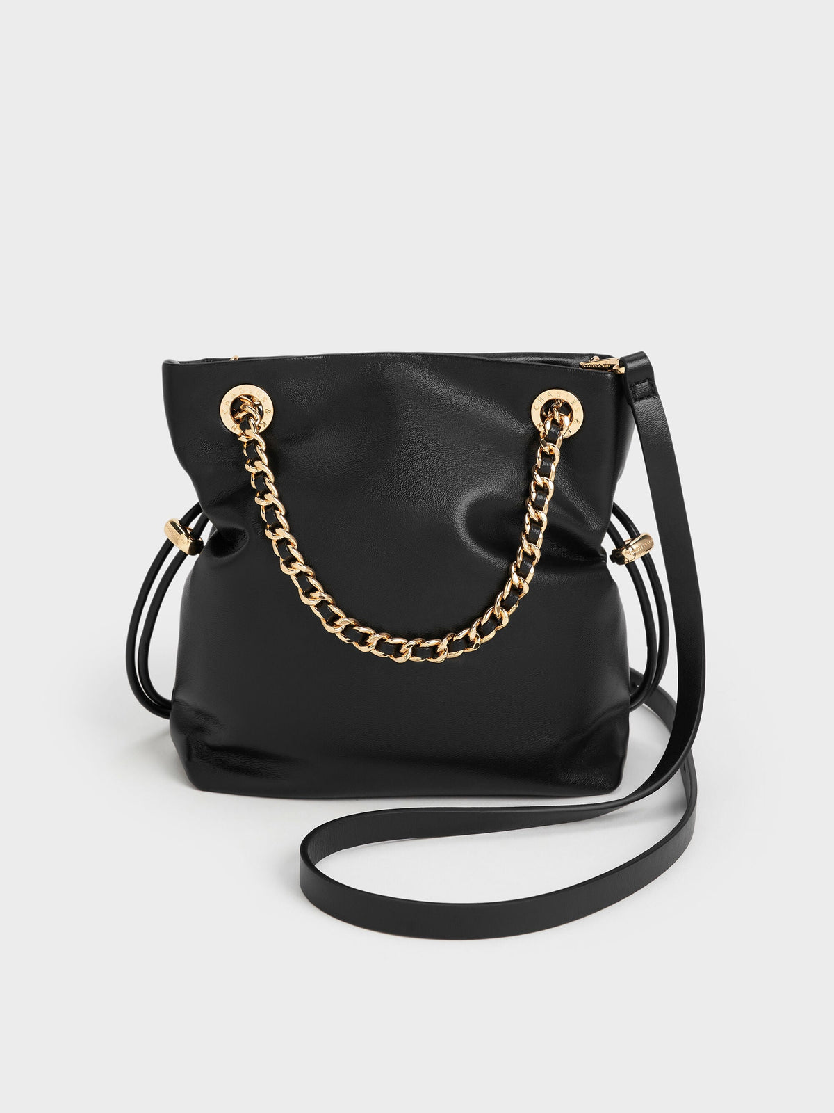 Arya Braided-Chain Crossbody Bag - Black | CHARLES & KEITH