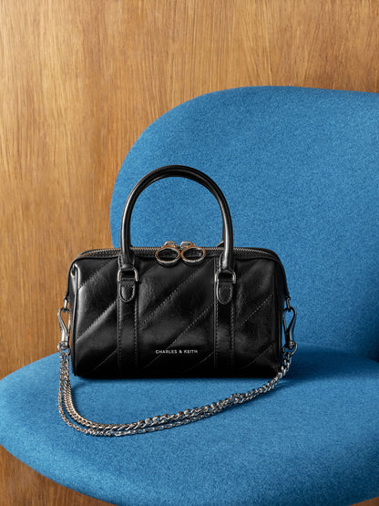 Philomena Bowling Bag - Noir | CHARLES & KEITH