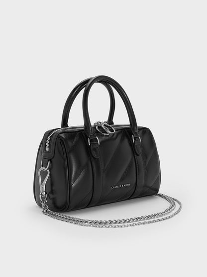 Philomena Bowling Bag - Noir | CHARLES & KEITH