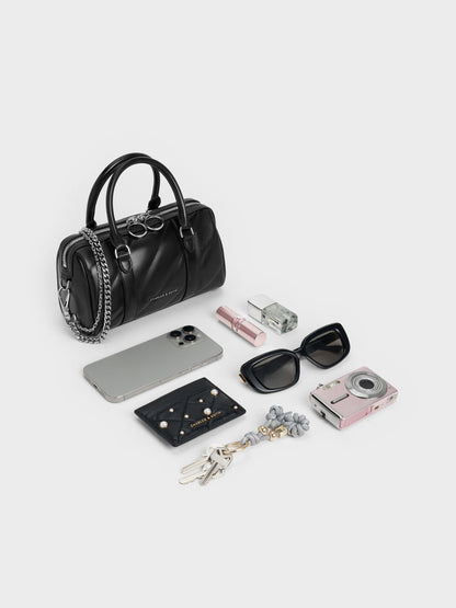 Philomena Bowling Bag - Noir | CHARLES & KEITH