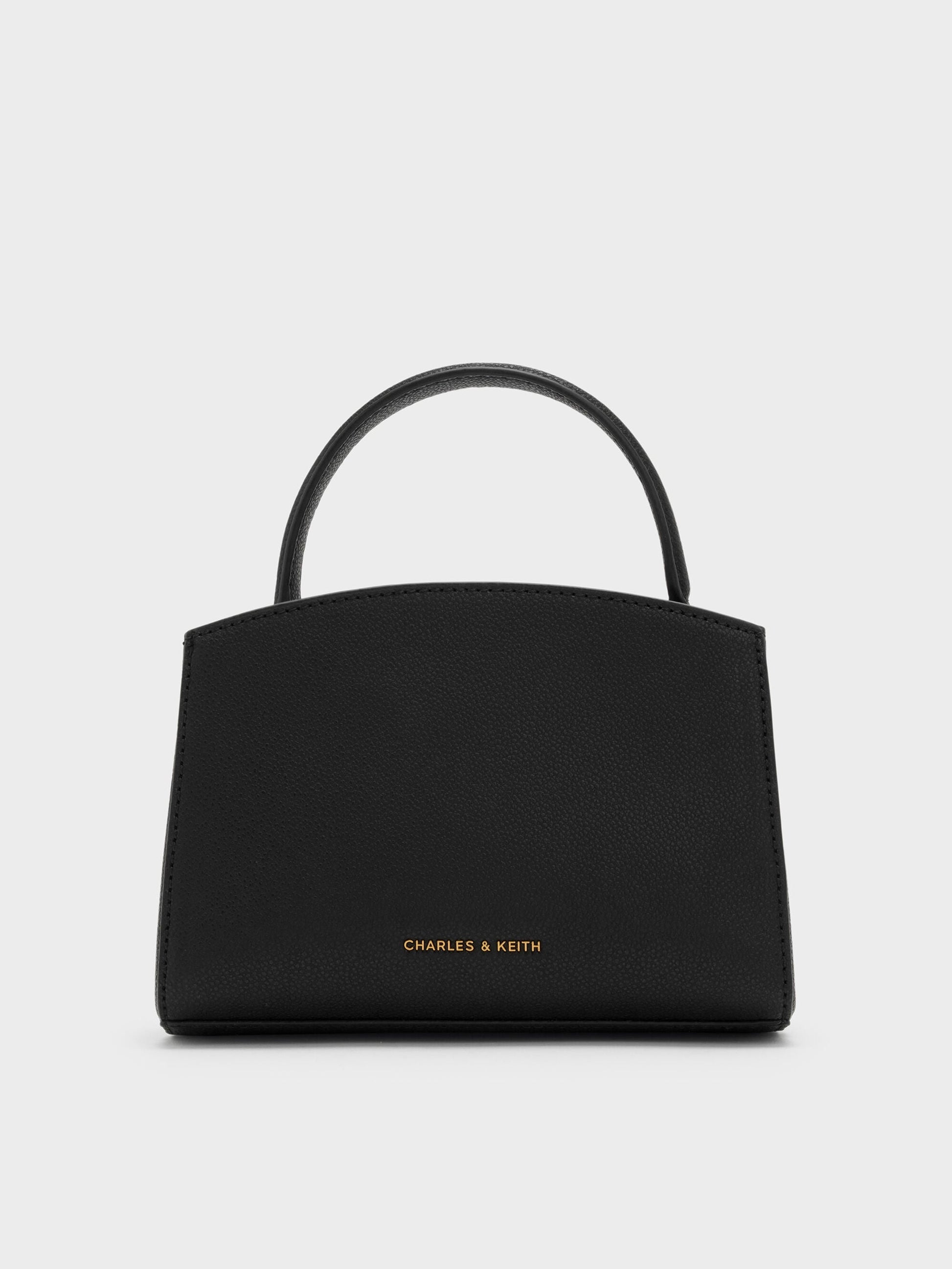 Aubrielle Belted Top Handle Bag - Black | CHARLES & KEITH