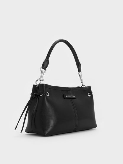 Noane Top Handle Bag - Noir | CHARLES & KEITH